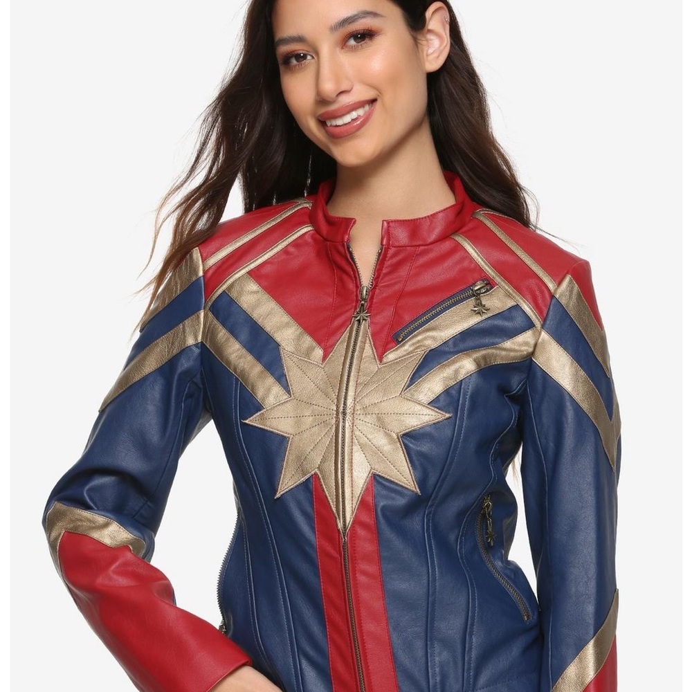 HerUniverse Captain Marvel Faux Leather Jacket